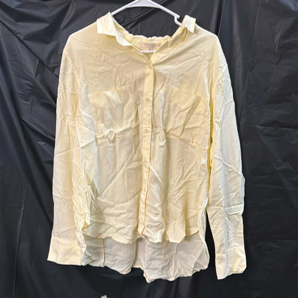 Yellow button up shirt from Side stitch
